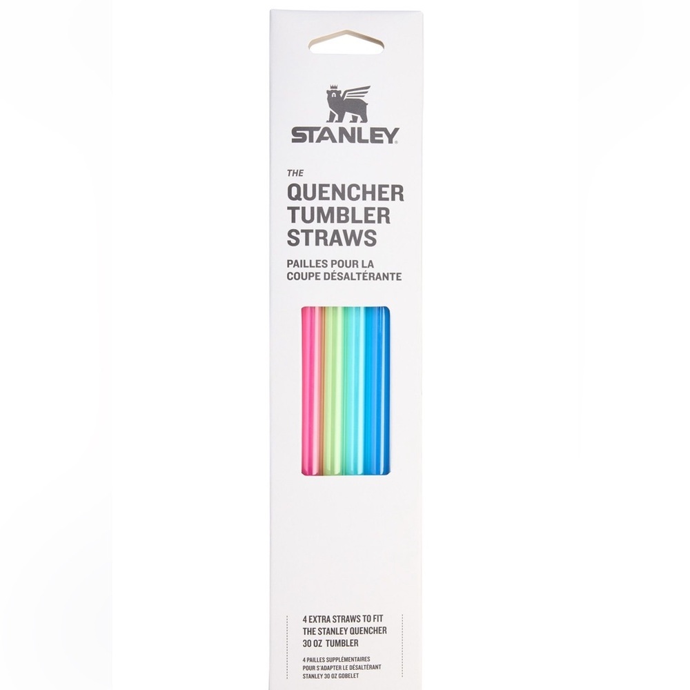 NIB Stanley Quencher 30 oz. Travel Tumbler Straws 4-Pack Summer 1